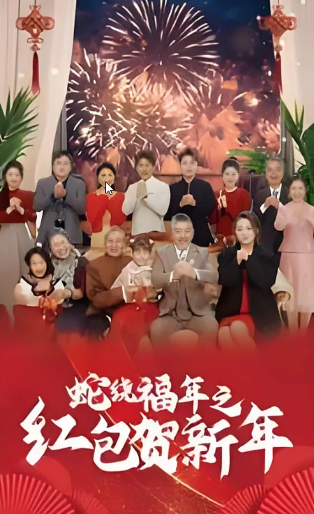 蛇绕福年之红包贺新年海报